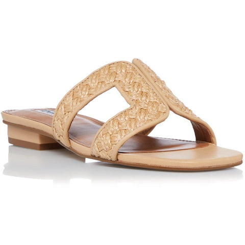 Dune Loupe Raffia Natural Womens Comfort Sliders