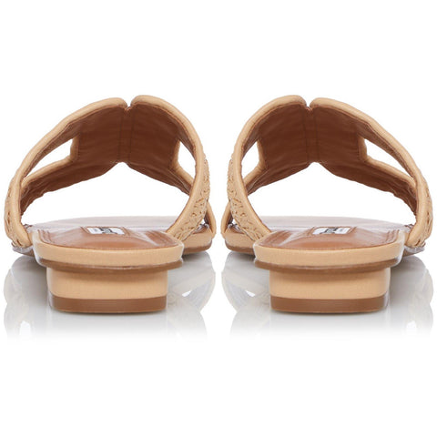 Dune Loupe Raffia Natural Womens Comfort Sliders