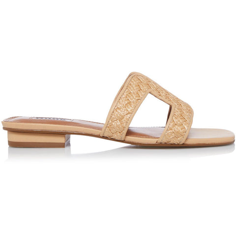 Dune Loupe Raffia Natural Womens Comfort Sliders