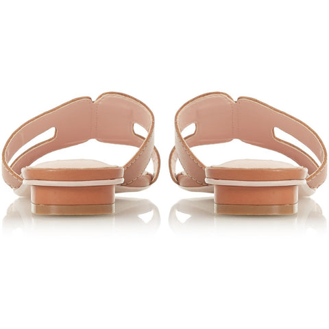 Dune Loupe Tan Leather Womens Comfort Sliders