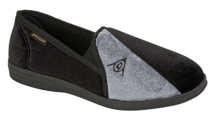 Dunlop MS417A Black/Grey Mens Casual Comfort Slippers
