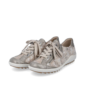 Remonte R1402-95 Metallic Womens Casual Comfort Leather Trainer Shoes