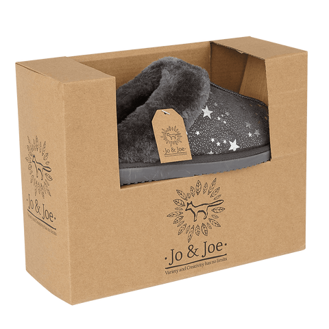 Jo & Joe Tiggi Dark Grey Womens Comfort Slippers