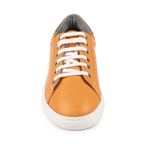 Lunar FLE041 Veneto Orange Womens Casual Comfort Leather Lace Up Trainers