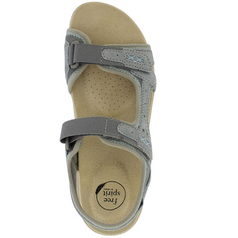 Free Spirit Frisco Smoke Women's Casual Touch Fastening Sandals