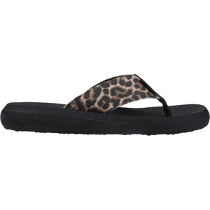 RocketDog Spotlight Tampa Natural Leopard Print Womens Comfort Flipflop Sandal