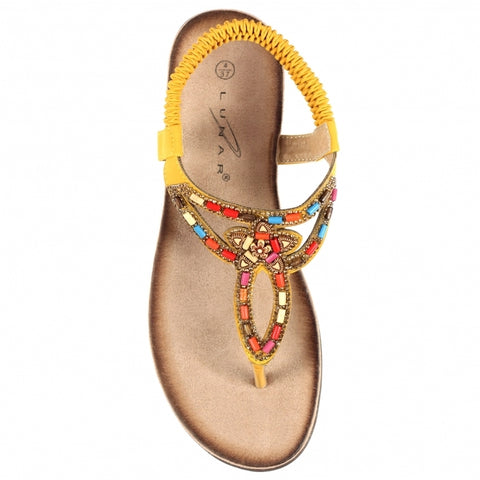 Lunar JLH320 Una Mustard Womens Comfortable Summer Sandals