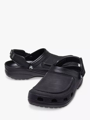 Crocs Yukon 2 Vista Clog Black Mens Slip On Leather Shoes Walking Casual Sandals