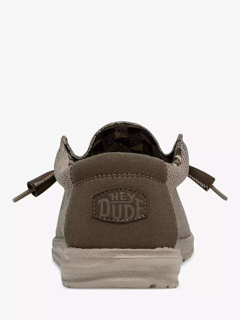 Hey Dude Wally Sox Beige Men's Slip On Canvas Shoes