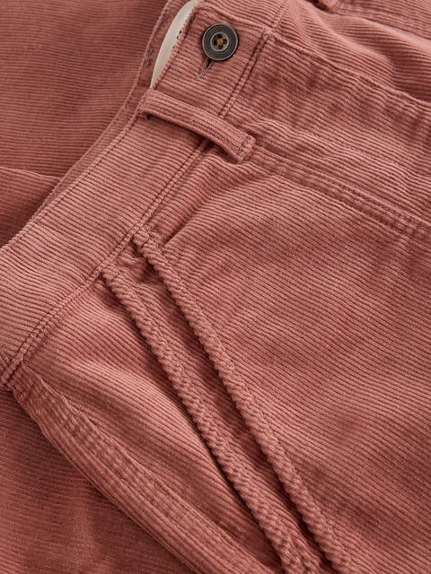 White Stuff Twister Cord Trousers Short Mid Pink