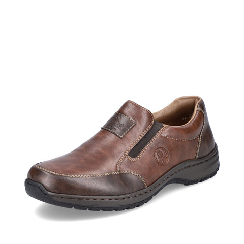 Rieker 03354-26 Brown Mens Casual Comfort Slip On Shoes