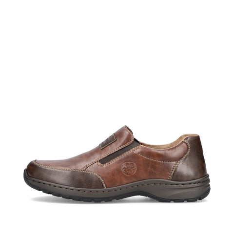 Rieker 03354-26 Brown Mens Casual Comfort Slip On Shoes
