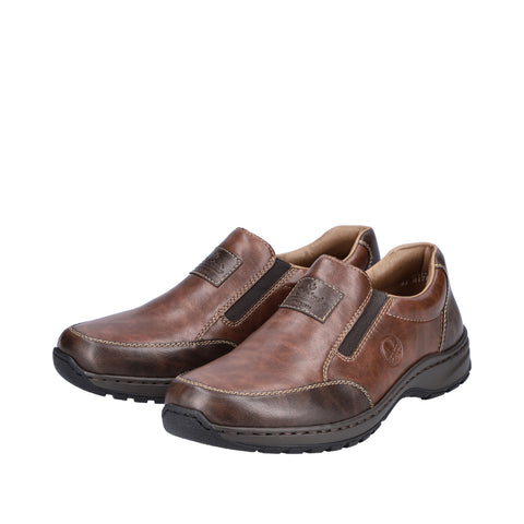 Rieker 03354-26 Brown Mens Casual Comfort Slip On Shoes