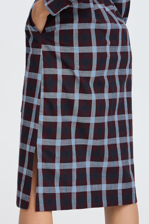 B.Young 20819429 Fig Check Shirt Dress