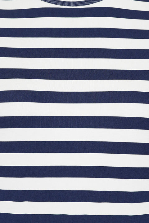 Alice Collins April Top Navy & White