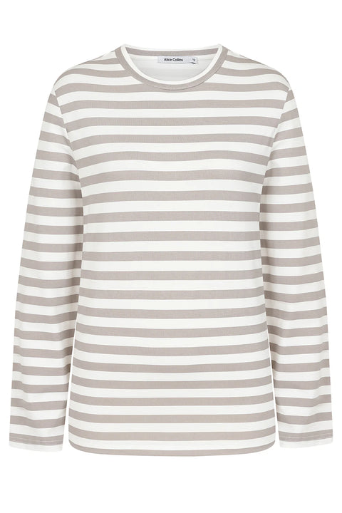 Alice Collins April Top Dove/Wild Oat