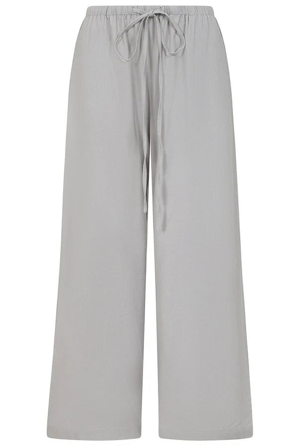 Alice Collins Rose Plain Wide Leg Trousers Dusky Grey