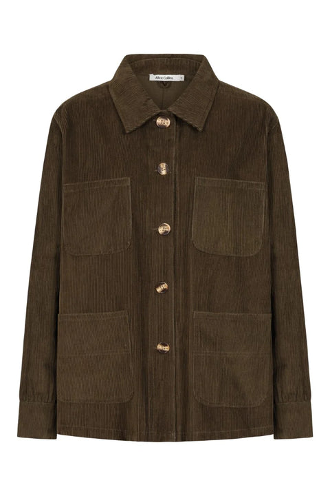 Alice Collins Millie Cord Jacket Bison Brown