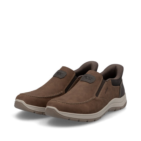 Rieker 03655-24 Braun Brown Mens Ready2Go Slip On Wide Fit Casual Comfort Shoes