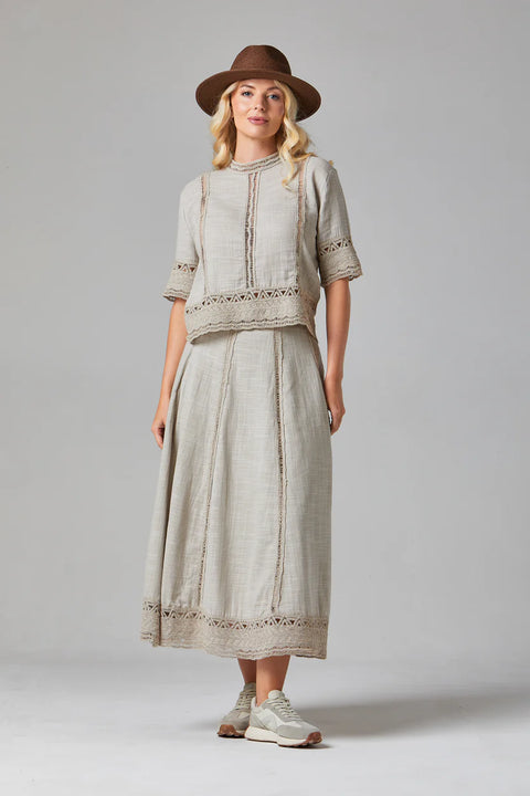 Alice Collins Francoise Top Pebble