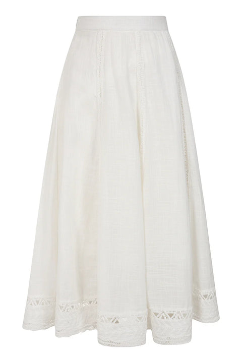 Alice Collins Francoise Skirt White