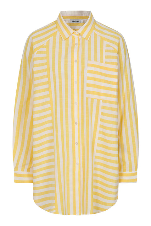 Alice Collins Alison Stripe Shirt Butter/White