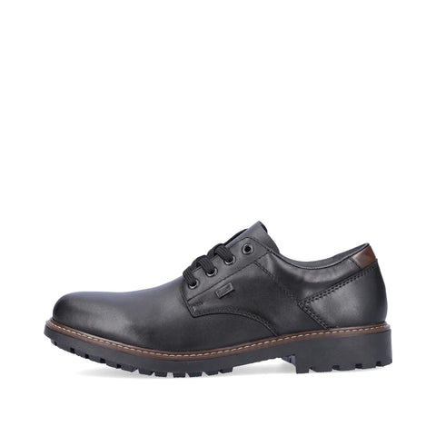 Rieker F4611-00 Black Mens Water Repellent Casual Comfort Lace Up Shoes