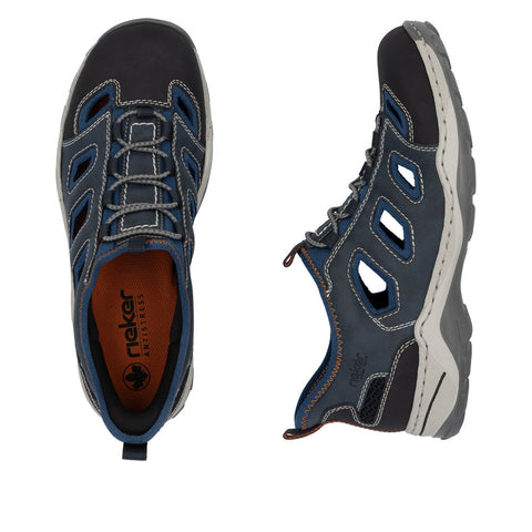 Rieker 08078-14 Schwarz Midnight Mens Ready2Go Slip On Shoes