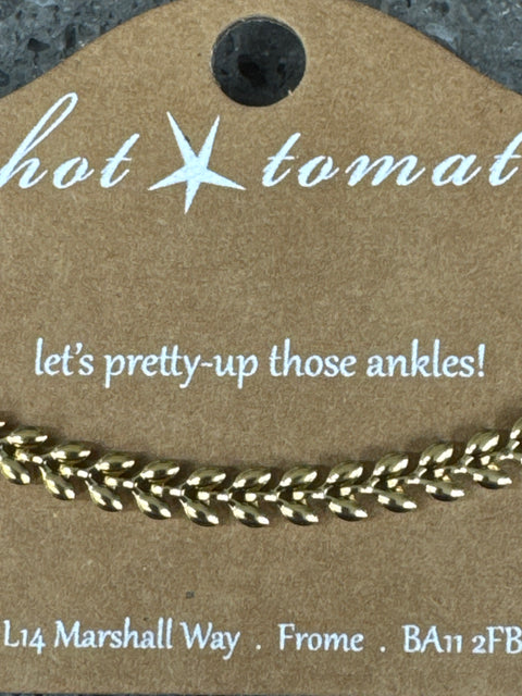 BA - ANKLET-  Biud Chain - Stainless Steel - 18K Gold