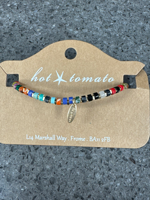 Hot Tomato  Bracelet Fine Fiesta Rocks - Multicolour / Gold