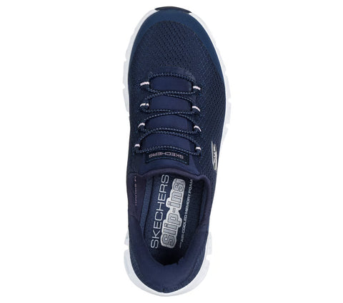 Skechers Slip - Ins 104547/NVY Navy Glide - Step - Pursuit Womens Casual Comfort Hands Free Slip On Shoes