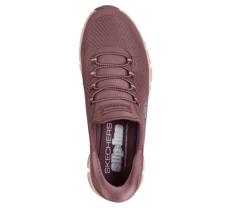 Skechers Slip - Ins 104557/BURG Burgundy Glide - Step - Vibey Womens Casual Comfort Hands Free Slip On Shoes