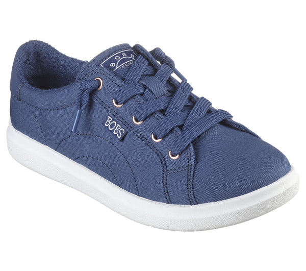 Skechers 114453/NVY Navy Womens BOBS D Vine Slip On Tied Off Laces Trainers