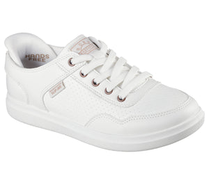 Skechers Slip-Ins 114825/WHT White BOBS D'Vine - So Flattered Womens Casual Comfort Hands Free Slip On Shoes Trainers