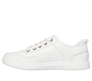Skechers Slip-Ins 114825/WHT White BOBS D'Vine - So Flattered Womens Casual Comfort Hands Free Slip On Shoes Trainers