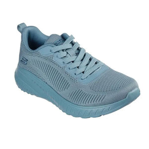 Skechers 117209/Teal Womens Bobs Sport Squad Chaos - Face Off Casual Comfort Lace Up Trainers
