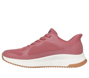 Skechers Slip - Ins 117624/ROS Rose BOBS Squad 4 - Staple Look Womens Casual Comfort Hands Free Slip On Shoes