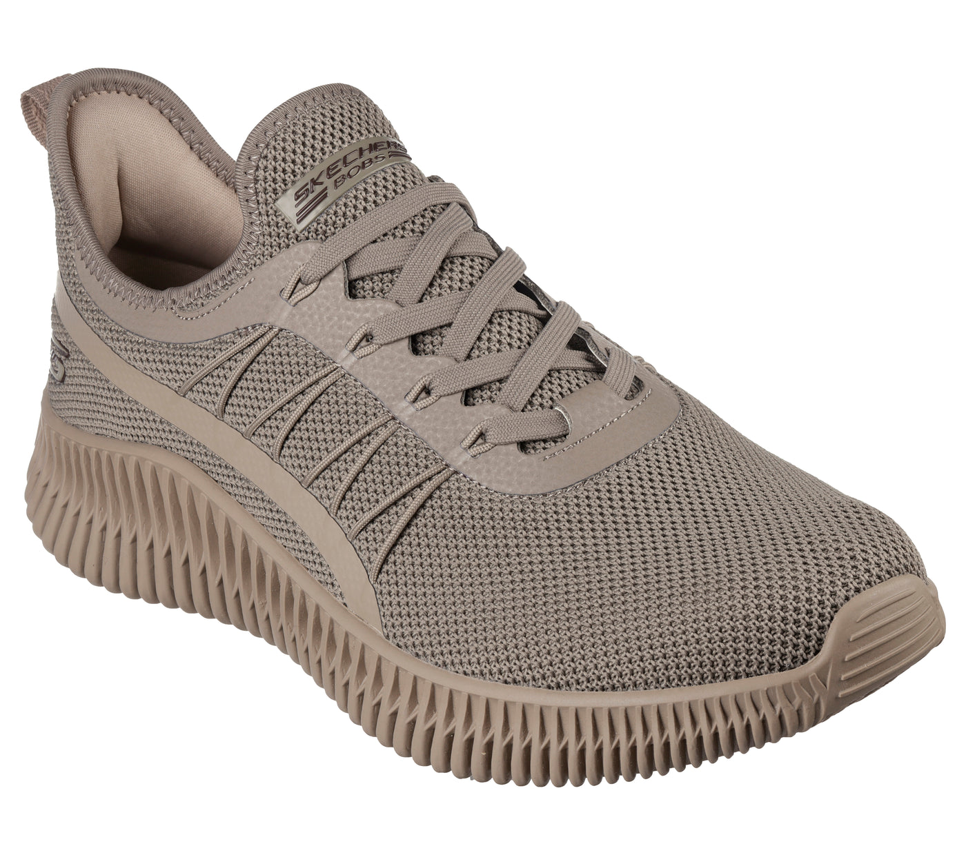 mangel slids børn Skechers Mens Bob Geo 118171/TPE Taupe Comfort Trainer – The Shoe Centre