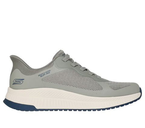Skechers Slip - Ins 118423/OLV Olive BOBS Squad Chaos 4 - Mens Casual Comfort Hands Free Slip On Shoes