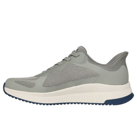 Skechers Slip - Ins 118423/OLV Olive BOBS Squad Chaos 4 - Mens Casual Comfort Hands Free Slip On Shoes