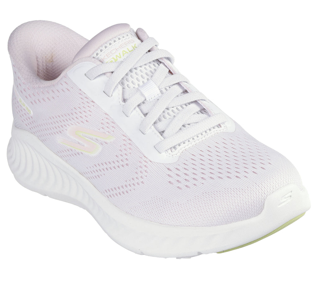 Skechers Slip-ins 125643/WPK White Pink GO WALK Now - Khloe Womens Casual Comfort Hands Free Slip On Shoes Trainers