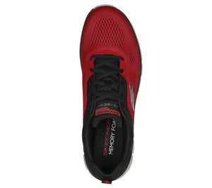 Skechers 232698/RDBK Red/Black Track - Border Mens Casual Comfort Lace Up Trainers