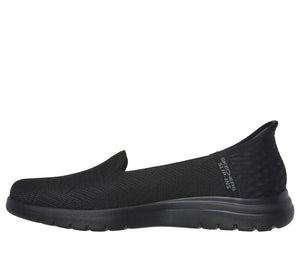 Skechers Slip - Ins 138182/BBK Black Womens On - The - Go Flex - Clover Hands Free Slip On  Trainers Shoes