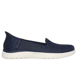 Skechers Slip - Ins 138182/NVW Navy White Womens On - The - Go Flex - Clover Hands Free Slip On  Trainers Shoes