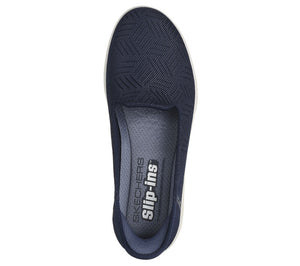 Skechers Slip - Ins 138182/NVW Navy White Womens On - The - Go Flex - Clover Hands Free Slip On  Trainers Shoes