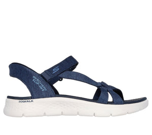Skechers Slip Ins 141481/NVY Navy GO WALK Flex Sandal - Illuminate Womens Casual Comfort Hands Free Sandal