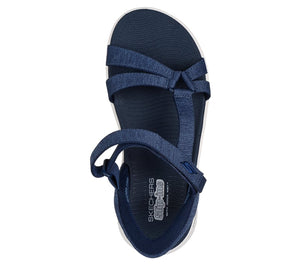 Skechers Slip Ins 141481/NVY Navy GO WALK Flex Sandal - Illuminate Womens Casual Comfort Hands Free Sandal