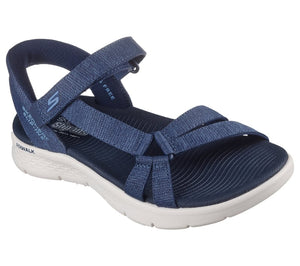 Skechers Slip Ins 141481/NVY Navy GO WALK Flex Sandal - Illuminate Womens Casual Comfort Hands Free Sandal