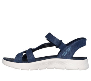 Skechers Slip Ins 141481/NVY Navy GO WALK Flex Sandal - Illuminate Womens Casual Comfort Hands Free Sandal