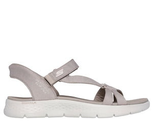 Skechers Slip Ins 141481/TPE Taupe GO WALK Flex Sandal - Illuminate Womens Casual Comfort Hands Free Sandals